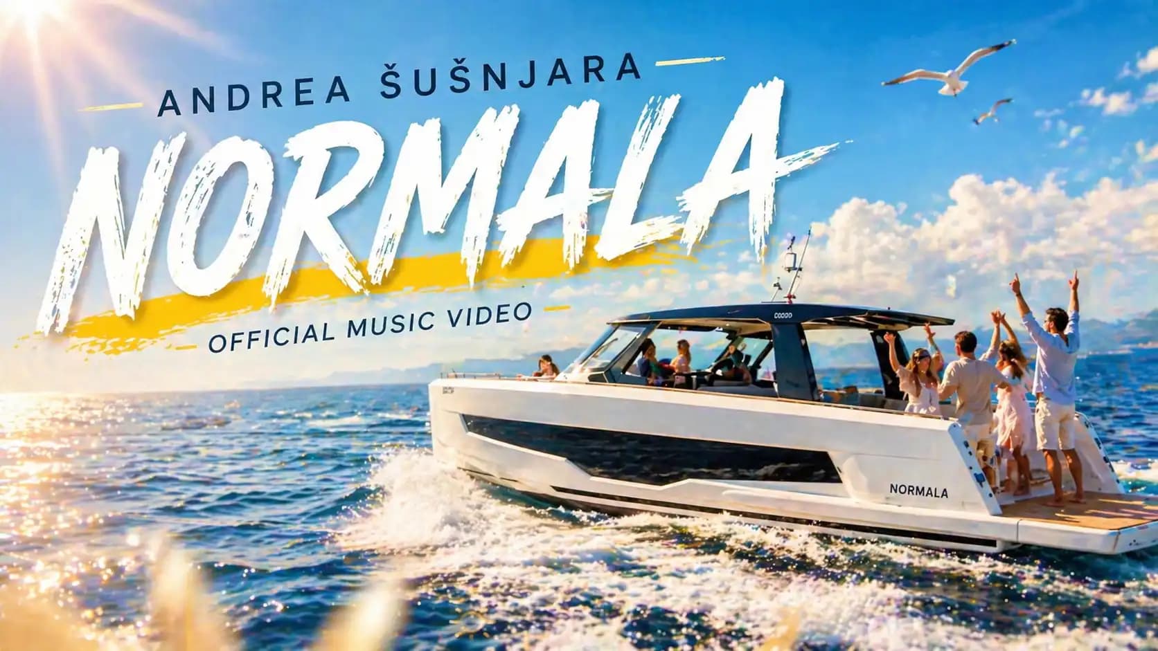 Andrea Šušnjara Normala music video yacht filming Split Brač by Unlimited Crew Leo Bartulica